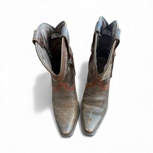 Ariat Copper-Brown Leather Western Boots – Size 7 (Early 2000s)